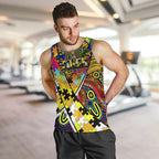 Autism Awareness Australia Richmond Tiger Men Tank Top Aboriginal Indigenous Art