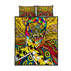 Autism Awareness Australia Richmond Tiger Quilt Bed Set Aboriginal Indigenous Art