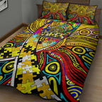Autism Awareness Australia Richmond Tiger Quilt Bed Set Aboriginal Indigenous Art