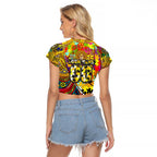 Autism Awareness Australia Richmond Tiger Raglan Cropped T Shirt Aboriginal Indigenous Art