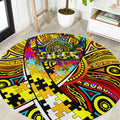 Autism Awareness Australia Richmond Tiger Round Carpet Aboriginal Indigenous Art