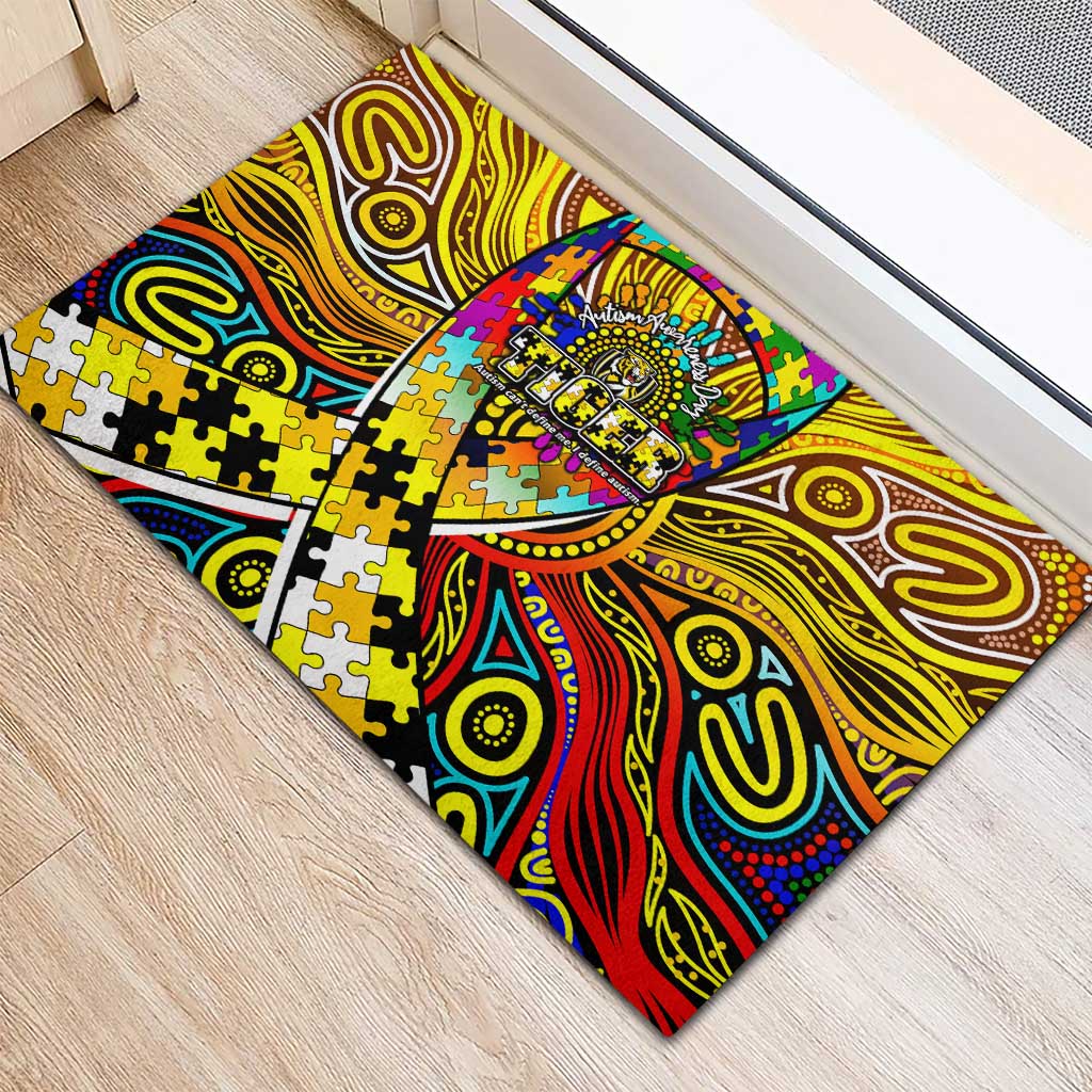 Autism Awareness Australia Richmond Tiger Rubber Doormat Aboriginal Indigenous Art