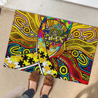 Autism Awareness Australia Richmond Tiger Rubber Doormat Aboriginal Indigenous Art