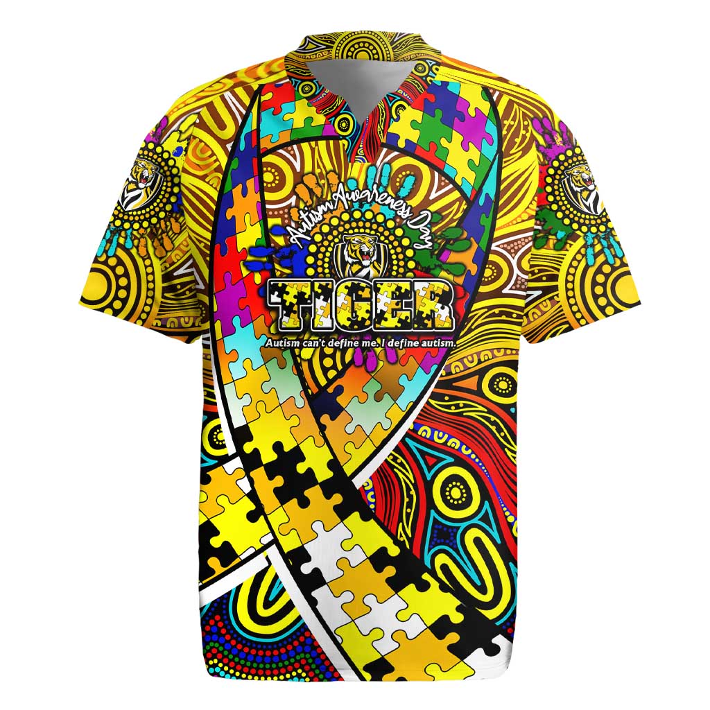 Autism Awareness Australia Richmond Tiger Rugby Jersey Aboriginal Indigenous Art