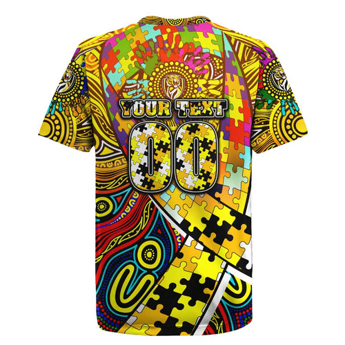 Autism Awareness Australia Richmond Tiger Rugby Jersey Aboriginal Indigenous Art
