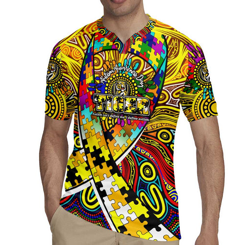 Autism Awareness Australia Richmond Tiger Rugby Jersey Aboriginal Indigenous Art