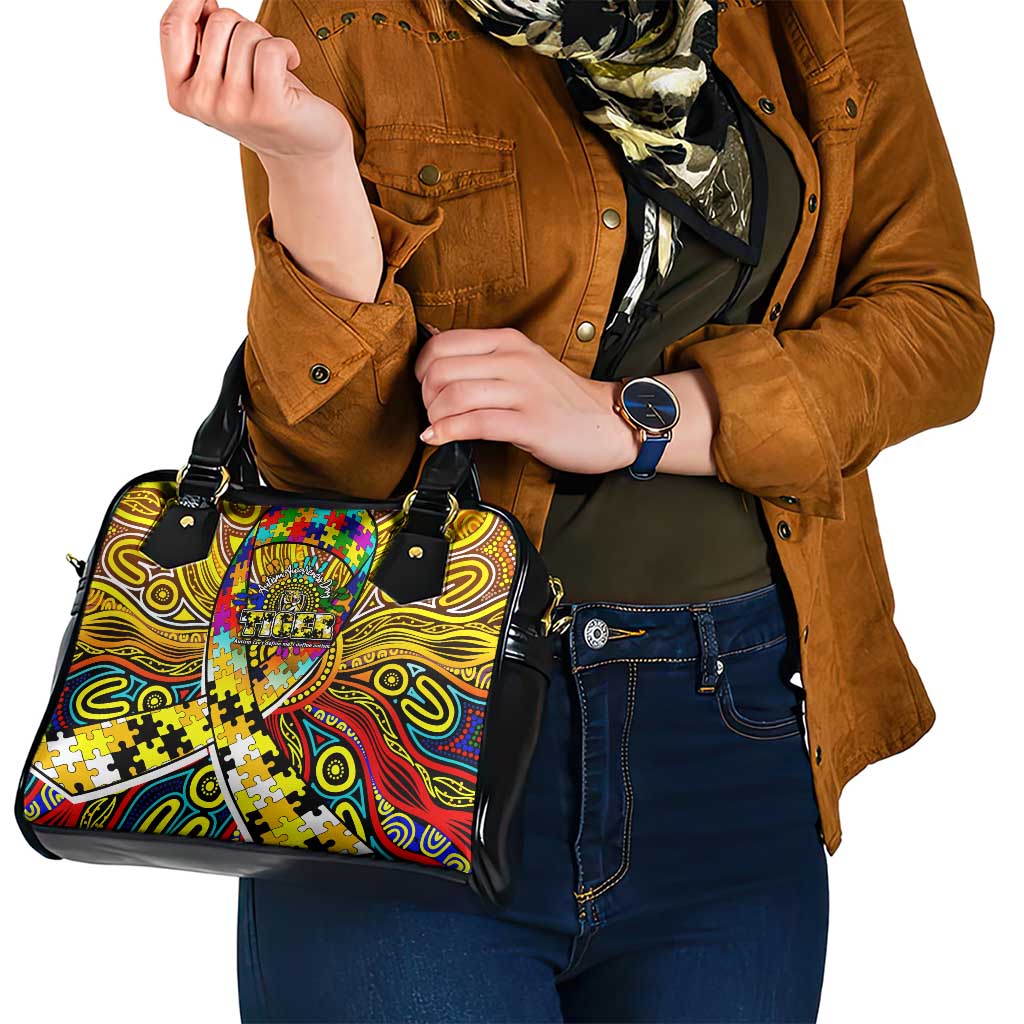 Autism Awareness Australia Richmond Tiger Shoulder Handbag Aboriginal Indigenous Art