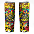 Autism Awareness Australia Richmond Tiger Skinny Tumbler Aboriginal Indigenous Art