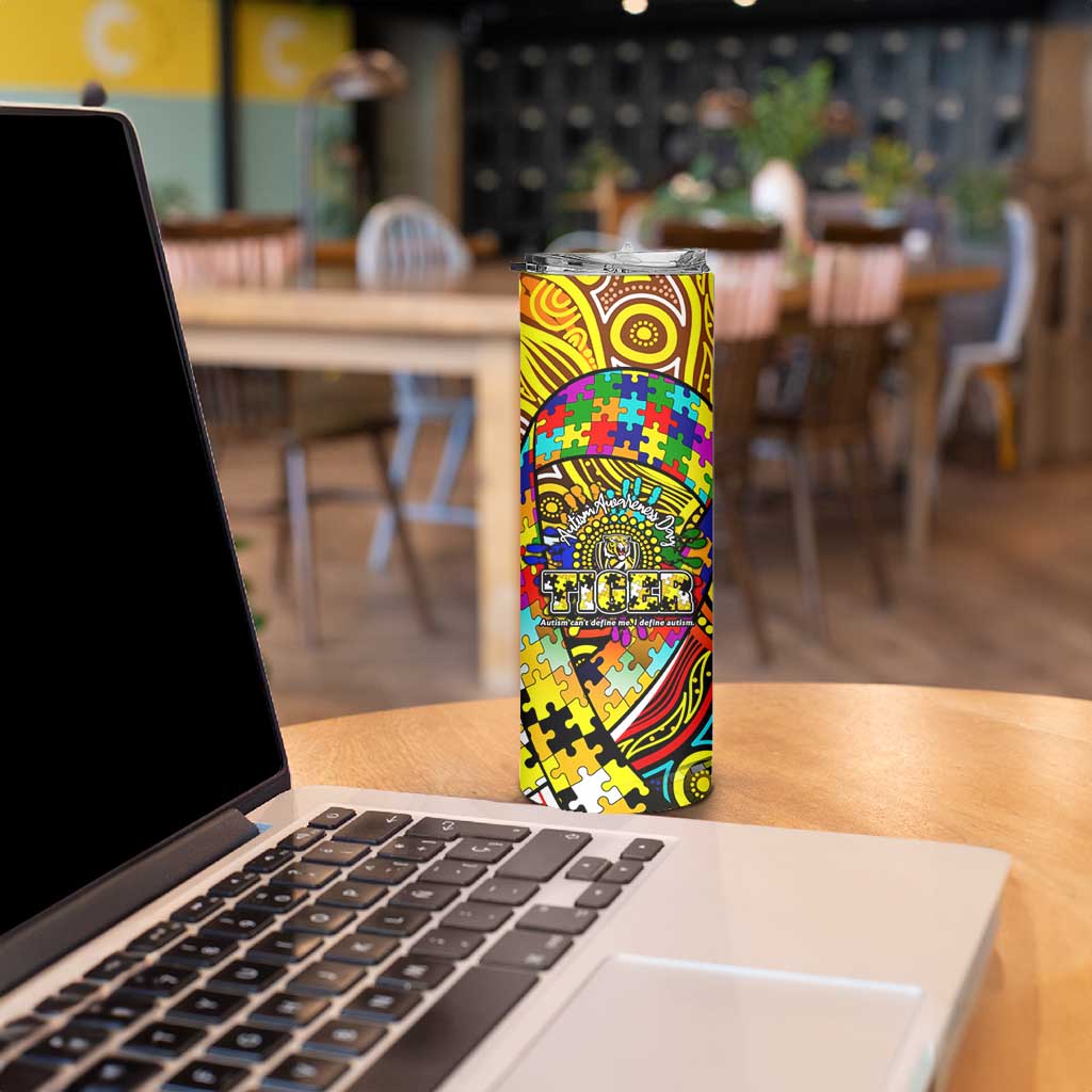 Autism Awareness Australia Richmond Tiger Skinny Tumbler Aboriginal Indigenous Art
