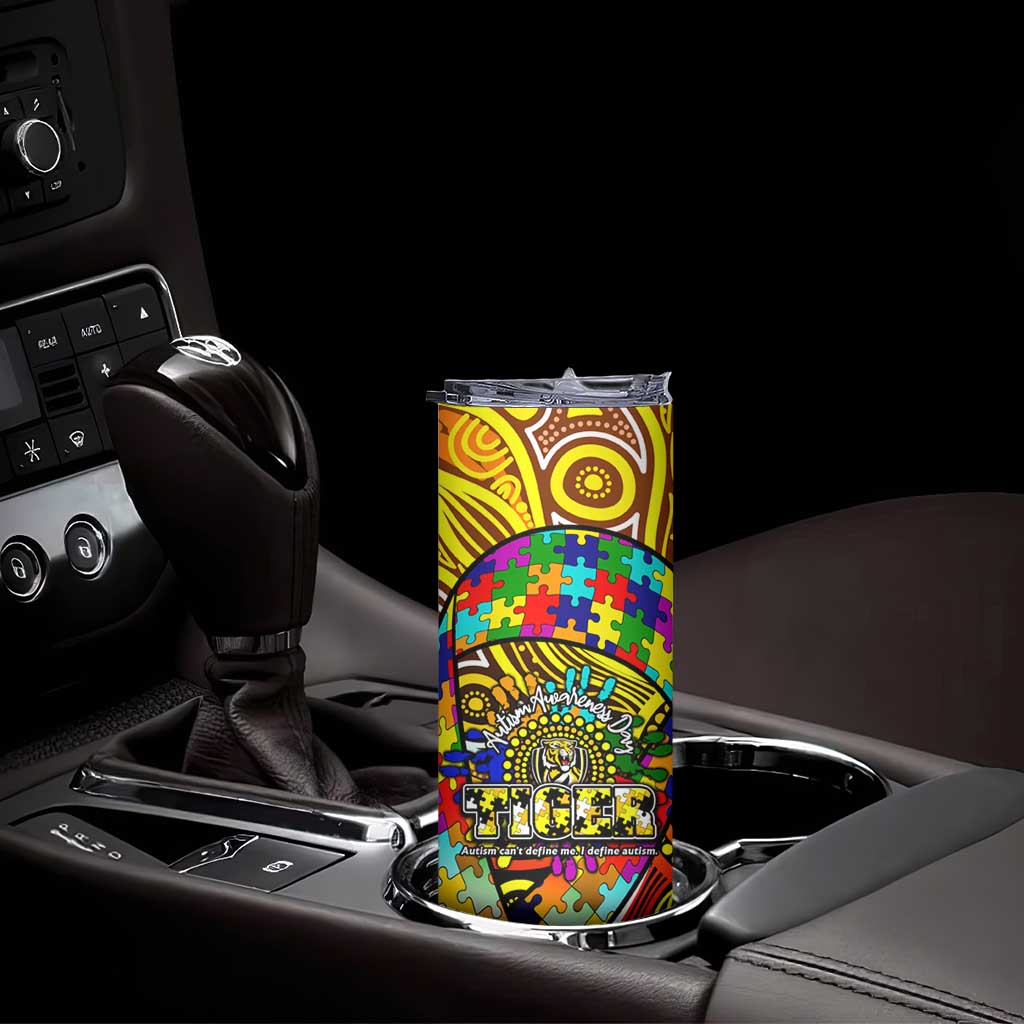 Autism Awareness Australia Richmond Tiger Skinny Tumbler Aboriginal Indigenous Art