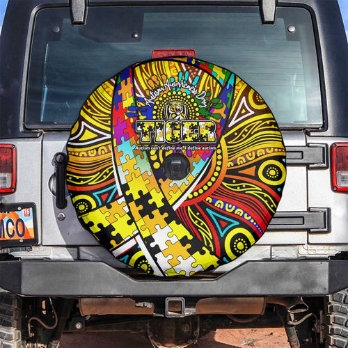 Autism Awareness Australia Richmond Tiger Spare Tire Cover Aboriginal Indigenous Art