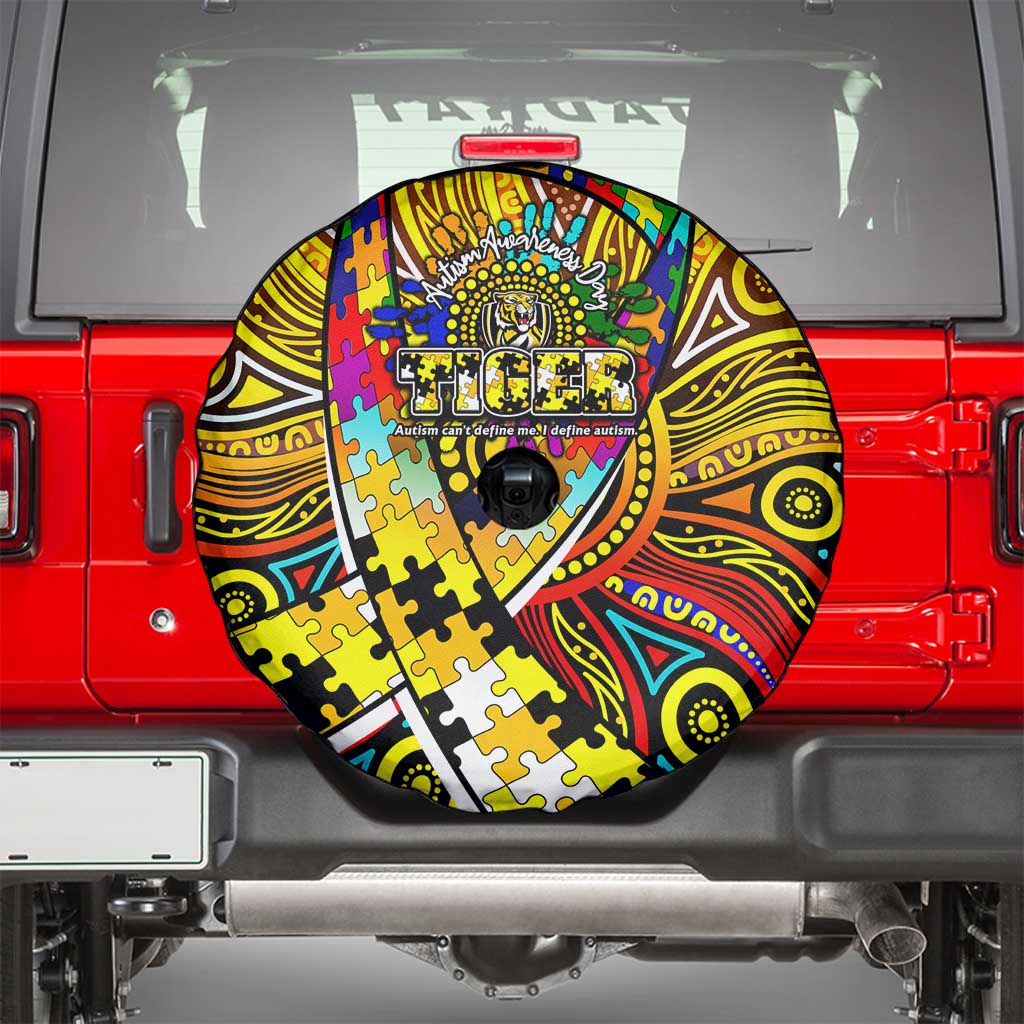 Autism Awareness Australia Richmond Tiger Spare Tire Cover Aboriginal Indigenous Art