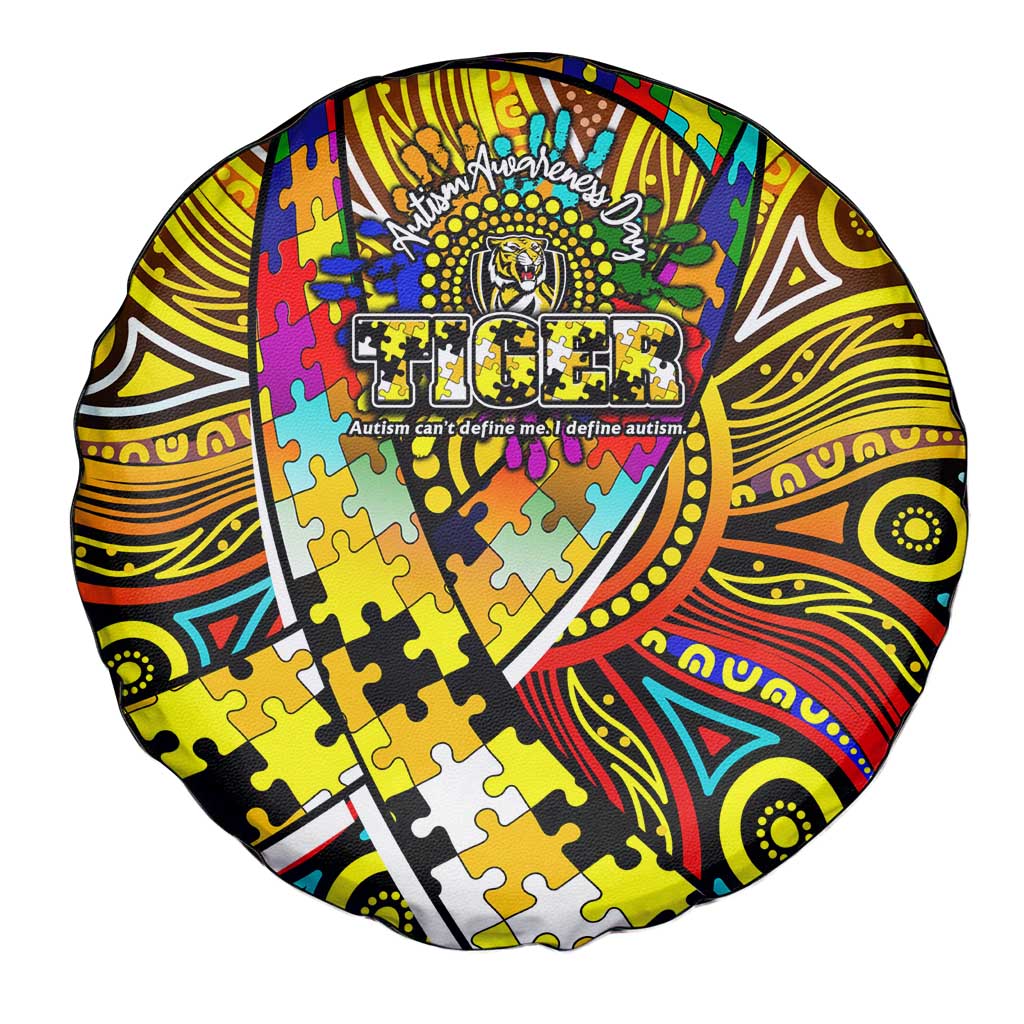 Autism Awareness Australia Richmond Tiger Spare Tire Cover Aboriginal Indigenous Art