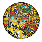 Autism Awareness Australia Richmond Tiger Spare Tire Cover Aboriginal Indigenous Art
