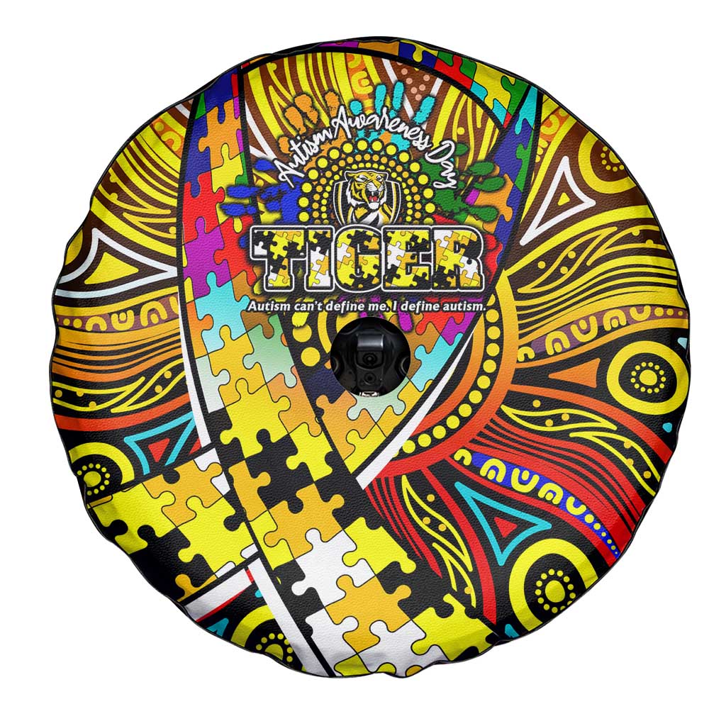 Autism Awareness Australia Richmond Tiger Spare Tire Cover Aboriginal Indigenous Art