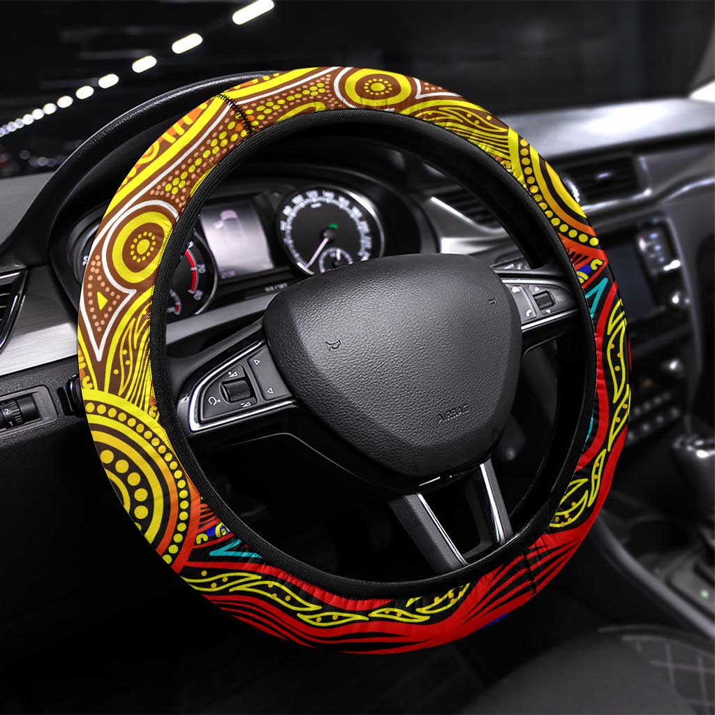 Autism Awareness Australia Richmond Tiger Steering Wheel Cover Aboriginal Indigenous Art