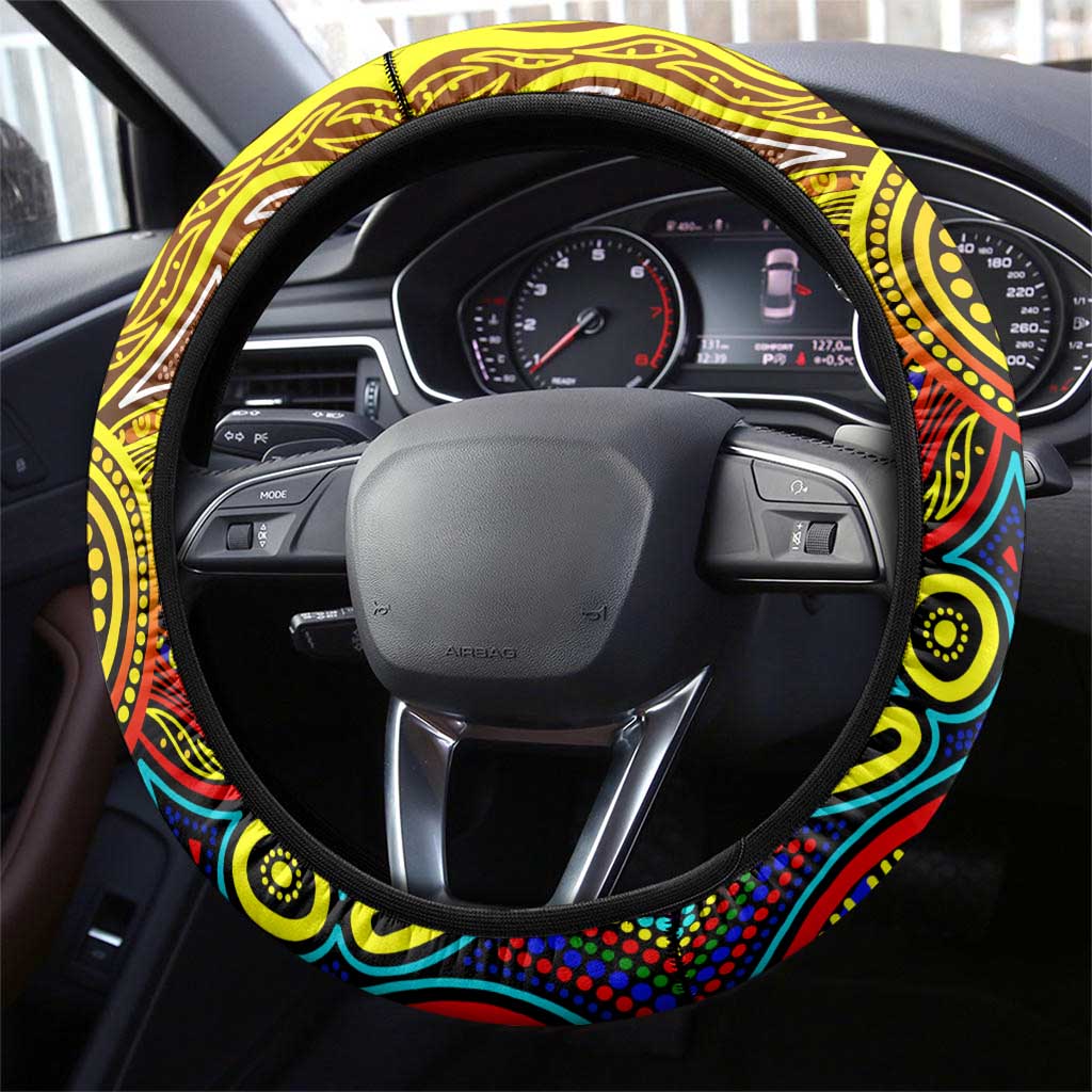 Autism Awareness Australia Richmond Tiger Steering Wheel Cover Aboriginal Indigenous Art