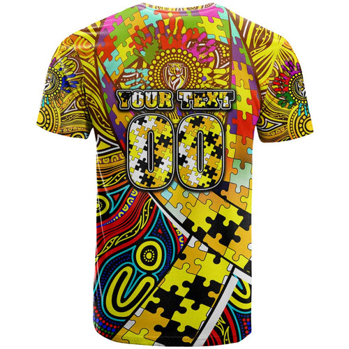 Autism Awareness Australia Richmond Tiger T Shirt Aboriginal Indigenous Art