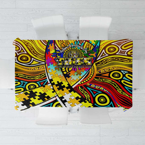Autism Awareness Australia Richmond Tiger Tablecloth Aboriginal Indigenous Art