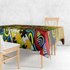 Autism Awareness Australia Richmond Tiger Tablecloth Aboriginal Indigenous Art