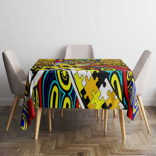 Autism Awareness Australia Richmond Tiger Tablecloth Aboriginal Indigenous Art