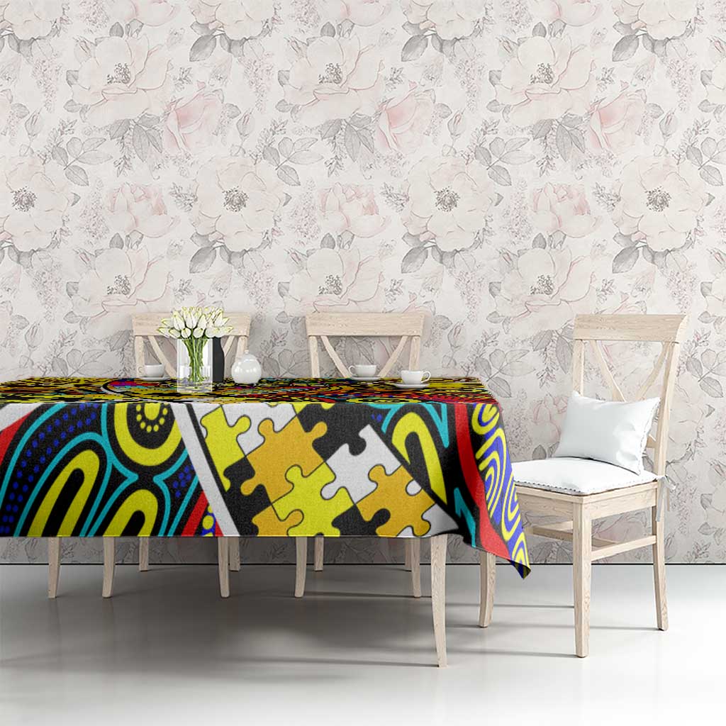 Autism Awareness Australia Richmond Tiger Tablecloth Aboriginal Indigenous Art