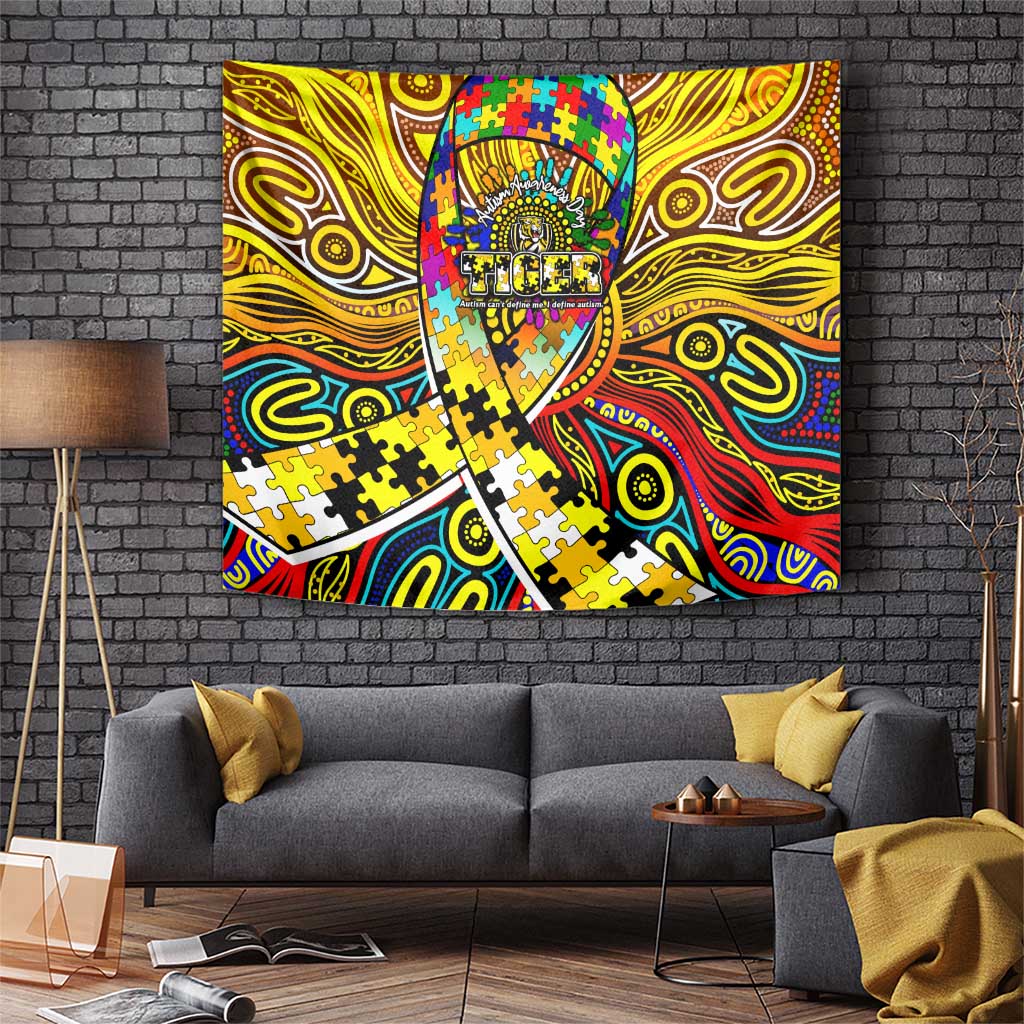 Autism Awareness Australia Richmond Tiger Tapestry Aboriginal Indigenous Art
