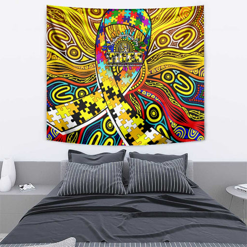 Autism Awareness Australia Richmond Tiger Tapestry Aboriginal Indigenous Art