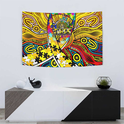 Autism Awareness Australia Richmond Tiger Tapestry Aboriginal Indigenous Art