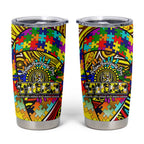 Autism Awareness Australia Richmond Tiger Tumbler Cup Aboriginal Indigenous Art