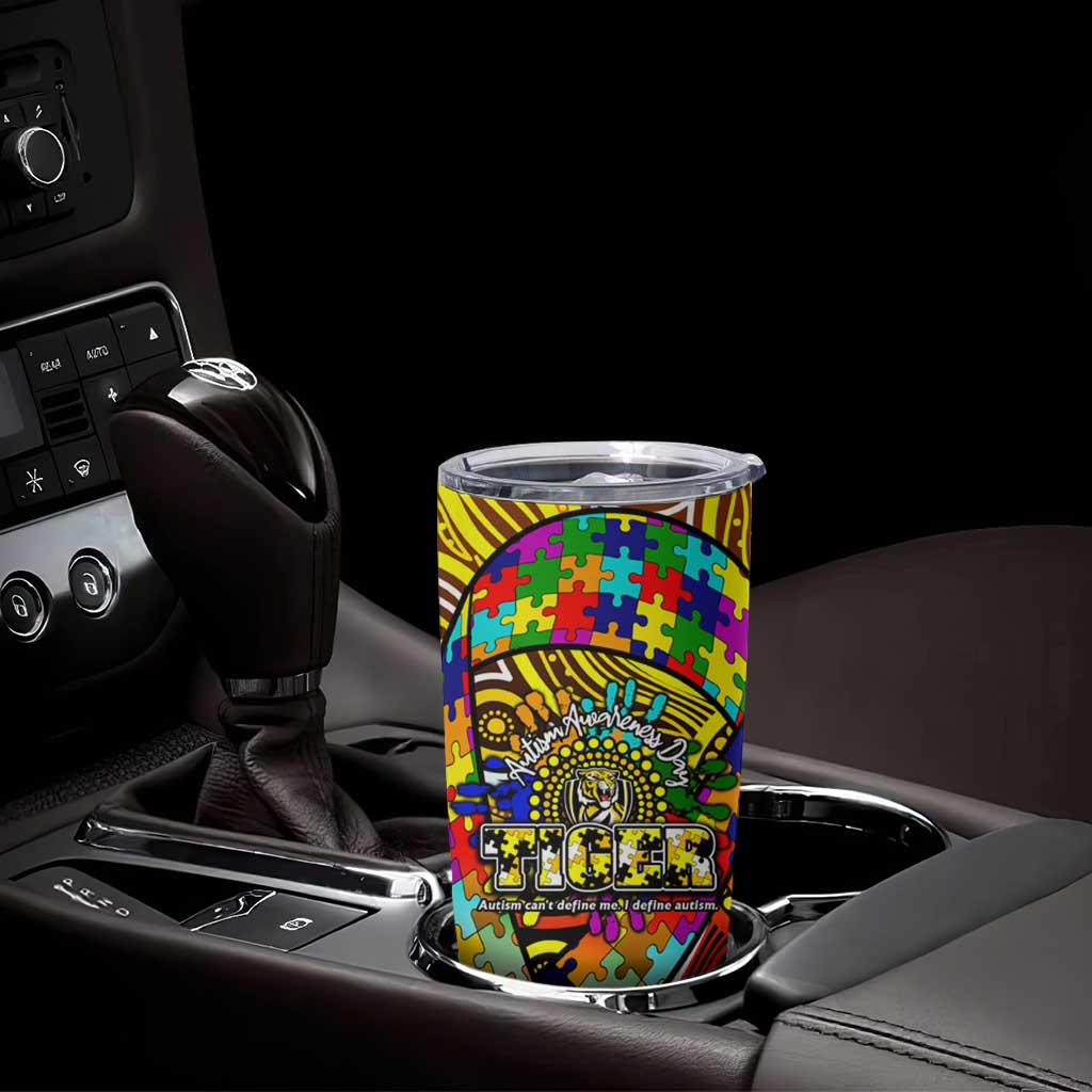Autism Awareness Australia Richmond Tiger Tumbler Cup Aboriginal Indigenous Art