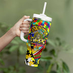 Autism Awareness Australia Richmond Tiger Tumbler With Handle Aboriginal Indigenous Art