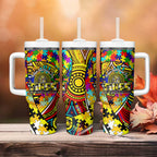 Autism Awareness Australia Richmond Tiger Tumbler With Handle Aboriginal Indigenous Art