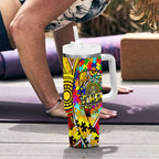 Autism Awareness Australia Richmond Tiger Tumbler With Handle Aboriginal Indigenous Art