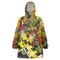 Autism Awareness Australia Richmond Tiger Wearable Blanket Hoodie Aboriginal Indigenous Art