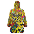 Autism Awareness Australia Richmond Tiger Wearable Blanket Hoodie Aboriginal Indigenous Art
