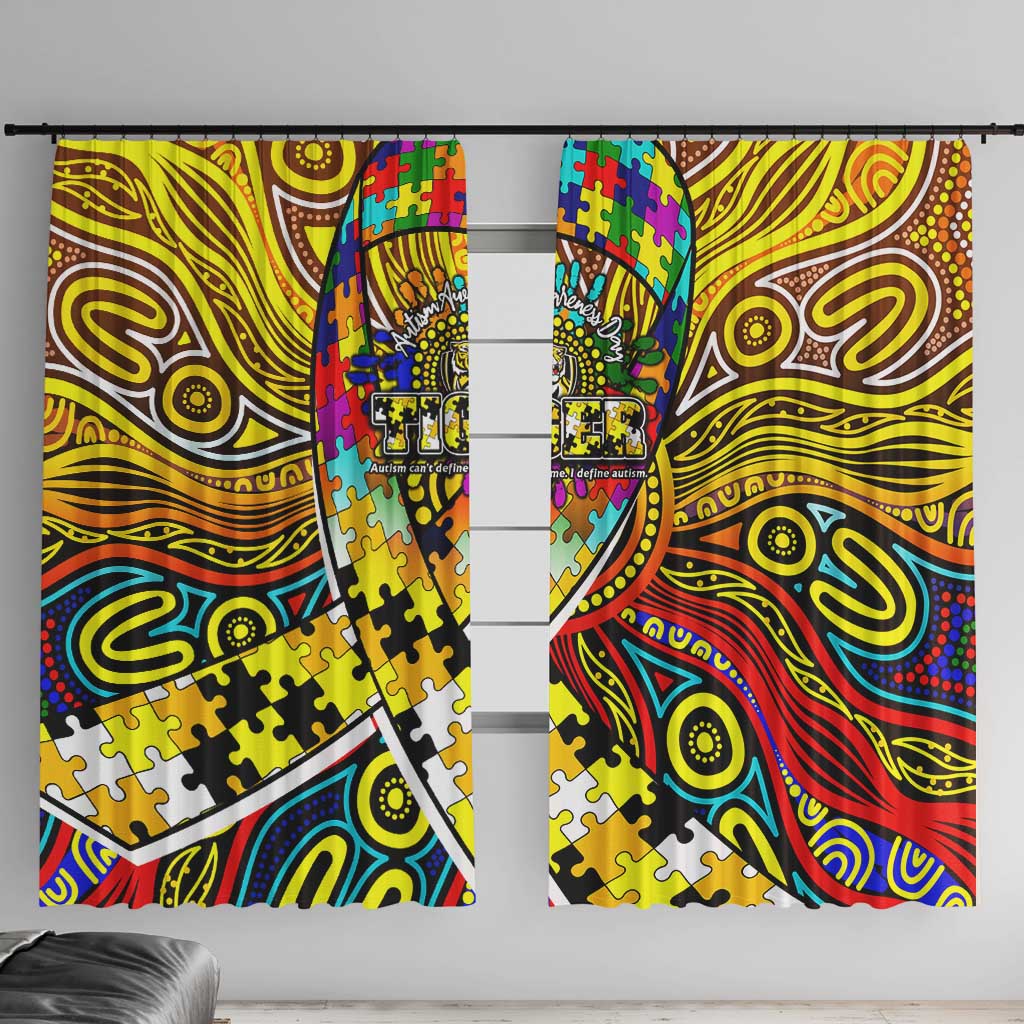 Autism Awareness Australia Richmond Tiger Window Curtain Aboriginal Indigenous Art