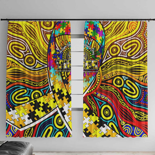 Autism Awareness Australia Richmond Tiger Window Curtain Aboriginal Indigenous Art