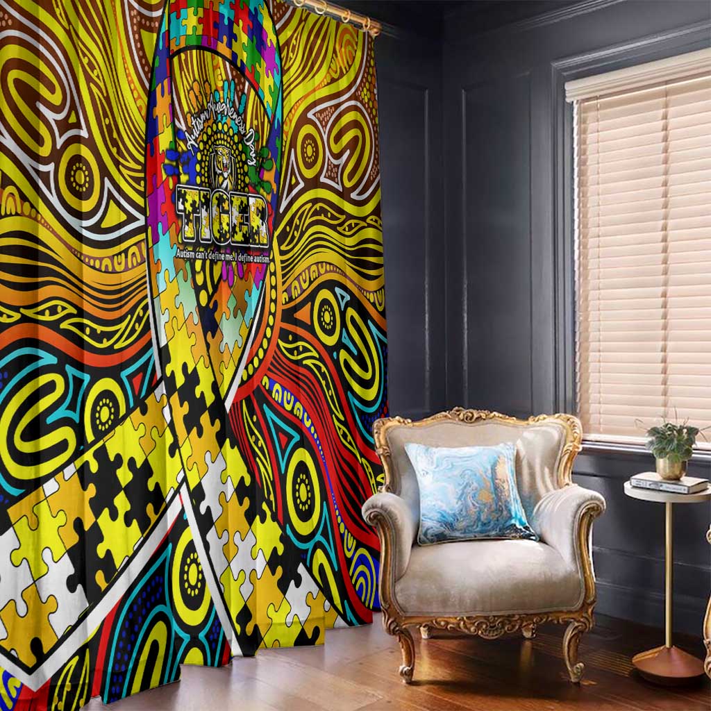 Autism Awareness Australia Richmond Tiger Window Curtain Aboriginal Indigenous Art