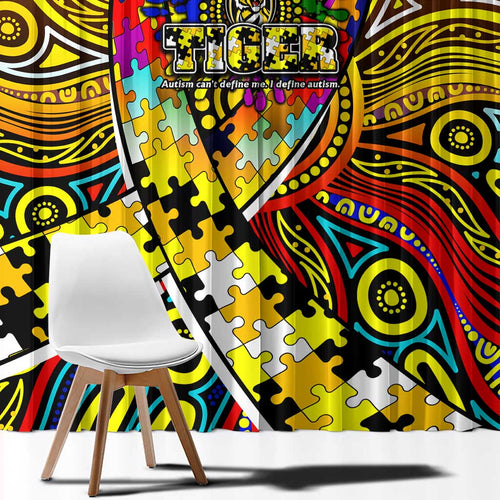 Autism Awareness Australia Richmond Tiger Window Curtain Aboriginal Indigenous Art