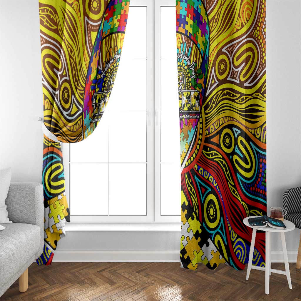 Autism Awareness Australia Richmond Tiger Window Curtain Aboriginal Indigenous Art