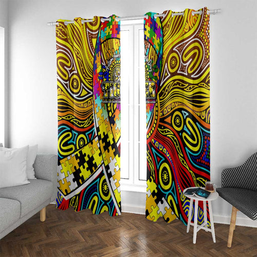 Autism Awareness Australia Richmond Tiger Window Curtain Aboriginal Indigenous Art