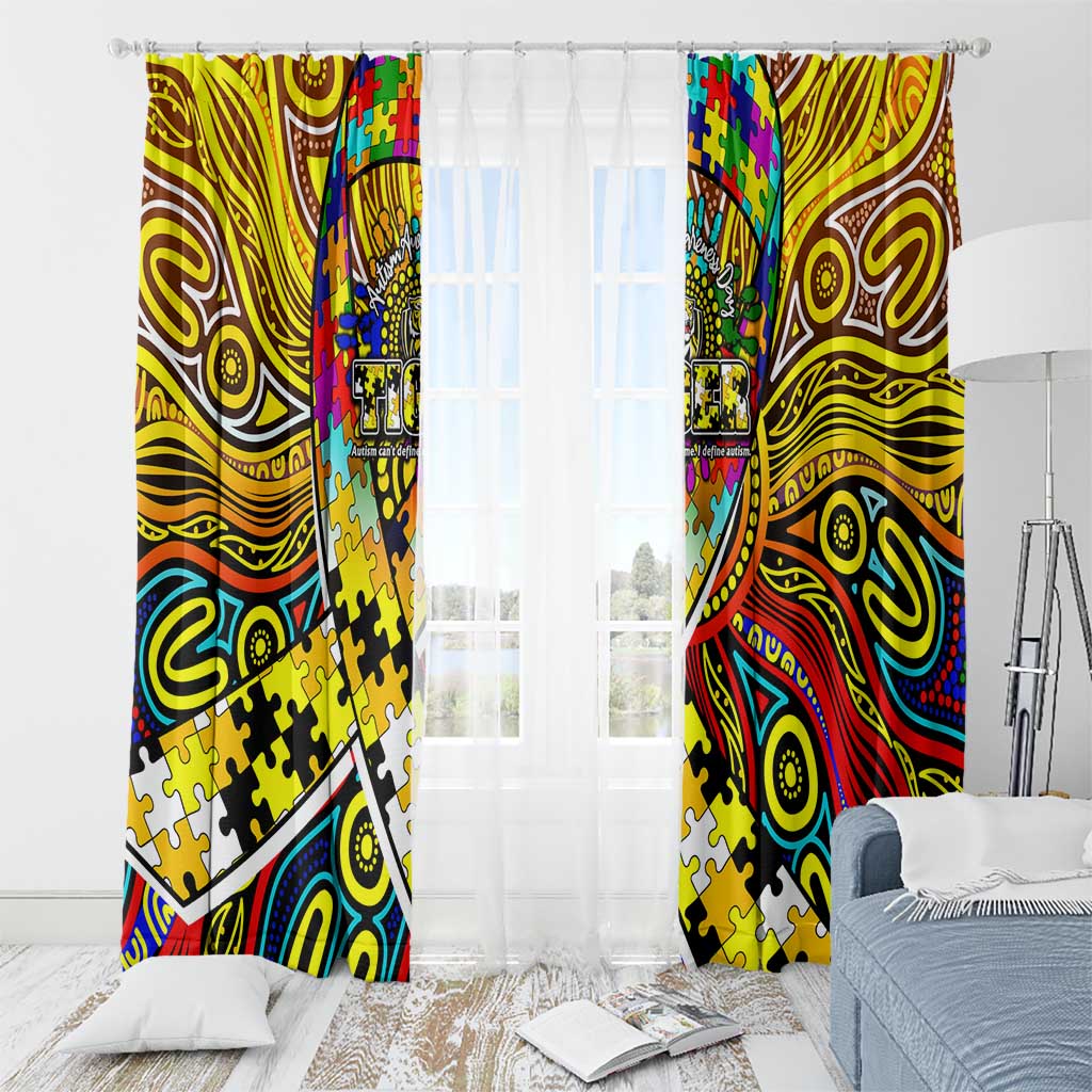 Autism Awareness Australia Richmond Tiger Window Curtain Aboriginal Indigenous Art