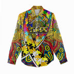 Autism Awareness Australia Richmond Tiger Women Casual Shirt Aboriginal Indigenous Art