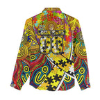Autism Awareness Australia Richmond Tiger Women Casual Shirt Aboriginal Indigenous Art