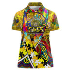 Autism Awareness Australia Richmond Tiger Women Polo Shirt Aboriginal Indigenous Art