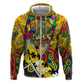 Autism Awareness Australia Richmond Tiger Zip Hoodie Aboriginal Indigenous Art