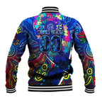 Autism Awareness Australia Carlton Blues Baseball Jacket Aboriginal Indigenous Art