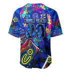 Autism Awareness Australia Carlton Blues Baseball Jersey Aboriginal Indigenous Art