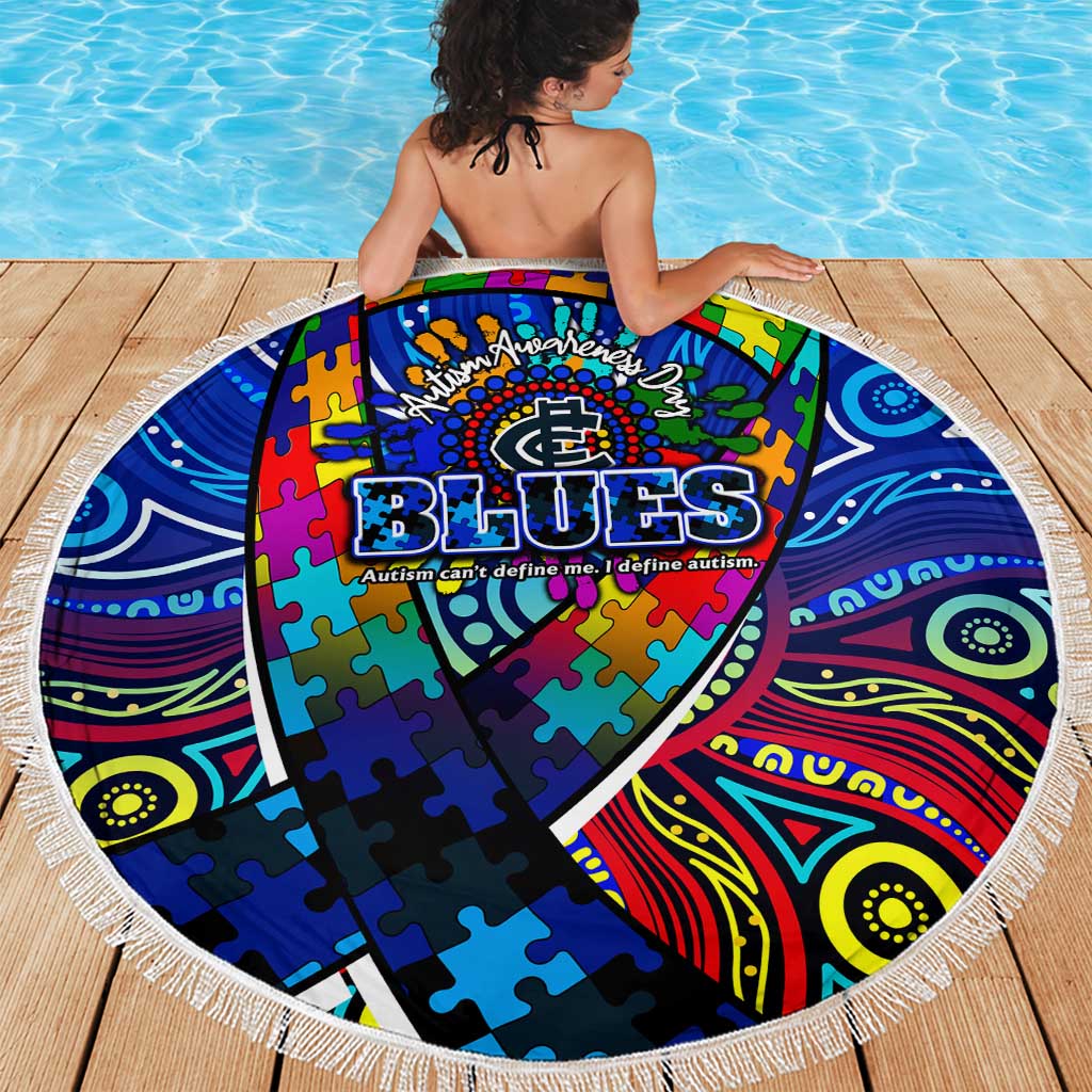 Autism Awareness Australia Carlton Blues Beach Blanket Aboriginal Indigenous Art